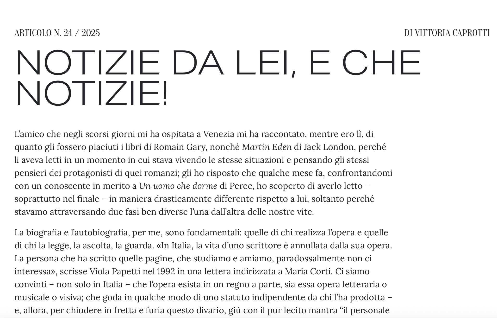 #Press : The Italian Review : Sofia Silva